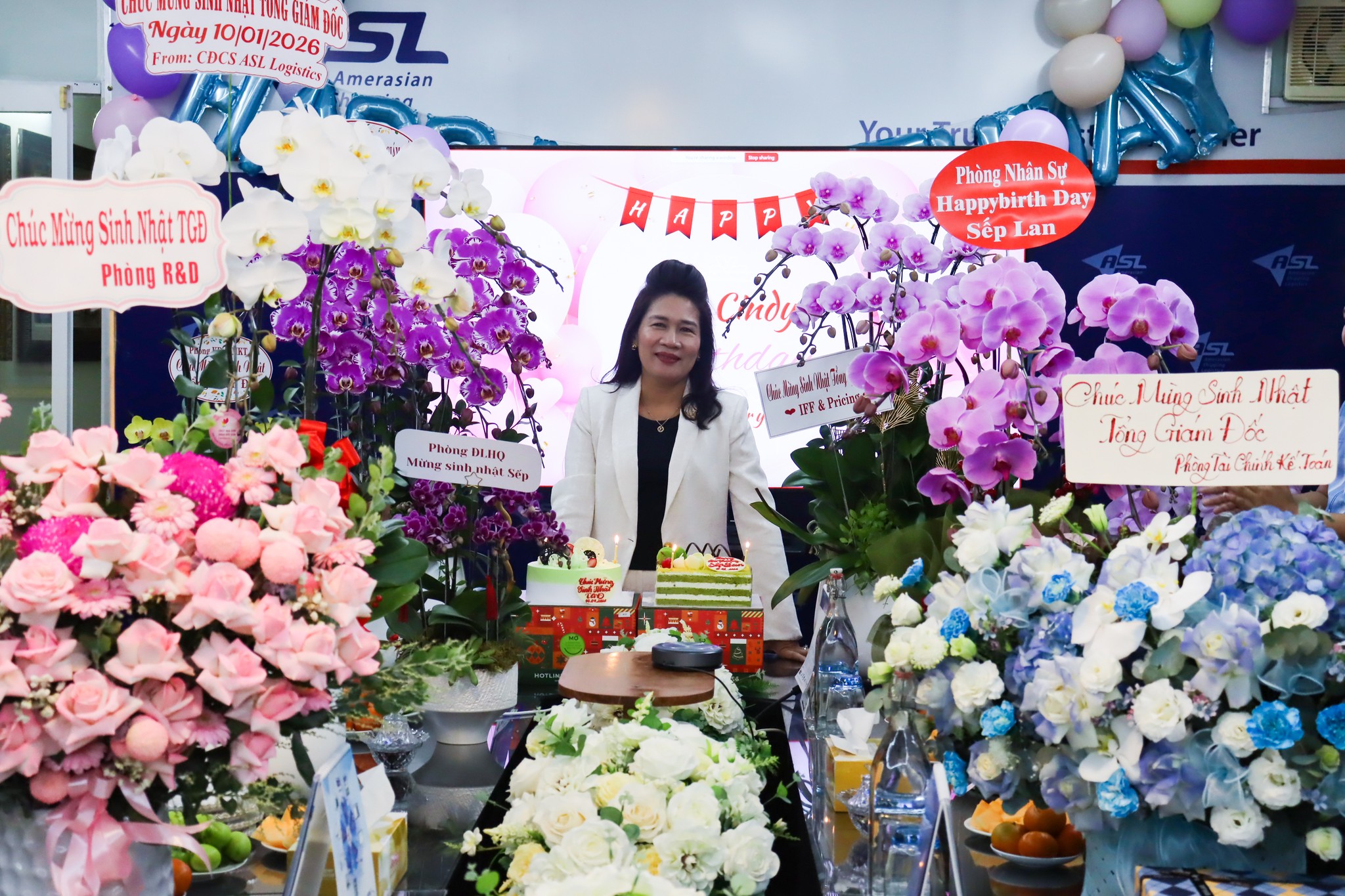 CHÚC MỪNG SINH NHẬT TỔNG GIÁM ĐỐC ASL LOGISTICS, MRS CINDY – BẢN LĨNH, TÂM HUYẾT VÀ TRUYỀN CẢM HỨNG
